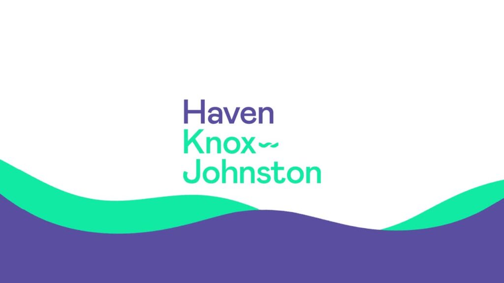 Haven Knox-Johnston logo with wave graphics, representing trusted boat insurance services.