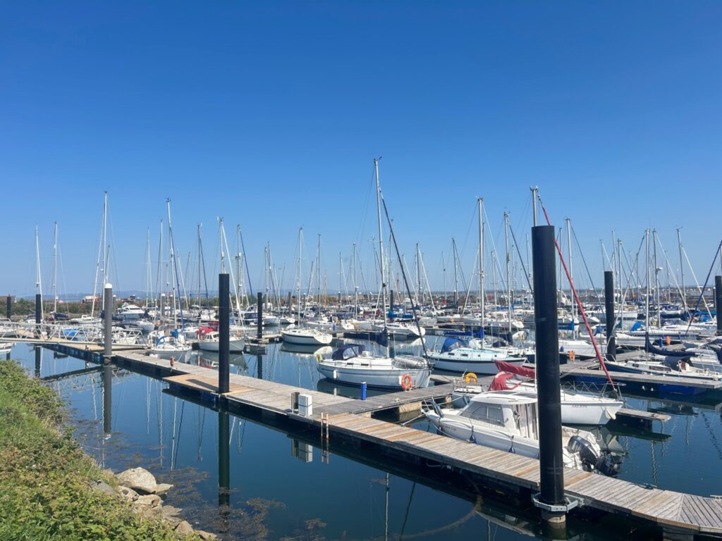 Marina with yachts and boats managed using Elite Dynamics marina software.